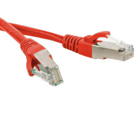 Патч-корд 4 пары, 2хRJ45, 5м, Кат.6, SF/UTP, красный, LSZH, Hyperline PC-LPM-SFTP-RJ45-RJ45-C6-5M-LSZH-RD