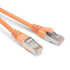 Патч-корд 4 пары, 2хRJ45, 5м, Кат.6, FTP, оранжевый, LSZH, Hyperline PC-LPM-STP-RJ45-RJ45-C6-5M-LSZH-OR