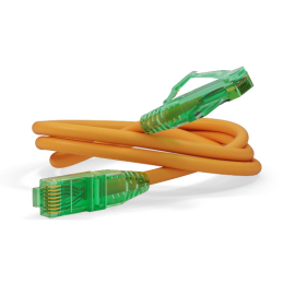 Патч-корд 4 пары, 2хRJ45, 1,5м, Кат.6a, UTP, оранжевый, LSZH, Hyperline PC-LPM-UTP-RJ45-RJ45-C6a-1.5M-LSZH-OR