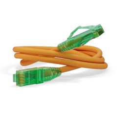 Патч-корд 4 пары, 2хRJ45, 10м, Кат.6a, UTP, оранжевый, LSZH, Hyperline PC-LPM-UTP-RJ45-RJ45-C6a-10M-LSZH-OR