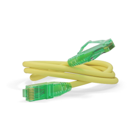 Патч-корд 4 пары, 2хRJ45, 15м, Кат.6a, UTP, желтый, LSZH, Hyperline PC-LPM-UTP-RJ45-RJ45-C6a-15M-LSZH-YL