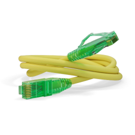 Патч-корд 4 пары, 2хRJ45, 3м, Кат.6a, UTP, желтый, LSZH, Hyperline PC-LPM-UTP-RJ45-RJ45-C6a-3M-LSZH-YL