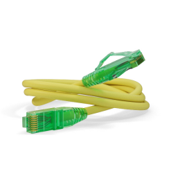 Патч-корд 4 пары, 2хRJ45, 2м, Кат.6a, UTP, желтый, LSZH, Hyperline PC-LPM-UTP-RJ45-RJ45-C6a-2M-LSZH-YL