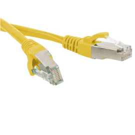 Патч-корд 4 пары, 2хRJ45, 5м, Кат.6, SF/UTP, желтый, LSZH, Hyperline PC-LPM-SFTP-RJ45-RJ45-C6-5M-LSZH-YL