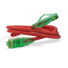 Патч-корд 4 пары, 2хRJ45, 5м, Кат.6a, UTP, красный, LSZH, Hyperline PC-LPM-UTP-RJ45-RJ45-C6a-5M-LSZH-RD
