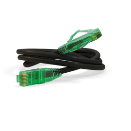 Патч-корд 4 пары, 2хRJ45, 0,5м, Кат.6a, UTP, черный, LSZH, Hyperline PC-LPM-UTP-RJ45-RJ45-C6a-0.5M-LSZH-BK