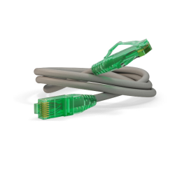 Патч-корд 4 пары, 2хRJ45, 20м, Кат.6a, UTP, серый, LSZH, Hyperline PC-LPM-UTP-RJ45-RJ45-C6a-20M-LSZH-GY