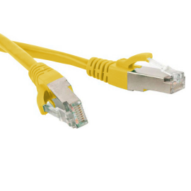 Патч-корд 4 пары, 2хRJ45, 3м, Кат.6, SF/UTP, желтый, LSZH, Hyperline PC-LPM-SFTP-RJ45-RJ45-C6-3M-LSZH-YL