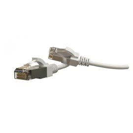 Патч-корд 4 пары, 2хRJ45, 2м, Кат.6, S/FTP, белый, LSZH, Hyperline PC-LPT-SFTP-RJ45-RJ45-C6-2M-LSZH-WH