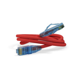 Патч-корд 4 пары, 2хRJ45, 5м, Кат.6, UTP, красный, LSZH, Hyperline PC-LPM-UTP-RJ45-RJ45-C6-5M-LSZH-RD