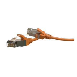 Патч-корд 4 пары, 2хRJ45, 2м, Кат.6, S/FTP, оранжевый, LSZH, Hyperline PC-LPT-SFTP-RJ45-RJ45-C6-2M-LSZH-OR