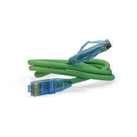 Патч-корд 4 пары, 2хRJ45, 3м, Кат.6, UTP, зеленый, LSZH, Hyperline PC-LPM-UTP-RJ45-RJ45-C6-3M-LSZH-GN