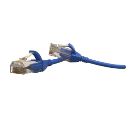 Патч-корд 4 пары, 2хRJ45, 5м, Кат.6, UTP, синий, LSZH, Hyperline PC-LPT-UTP-RJ45-RJ45-C6-5M-LSZH-BL