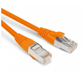 Патч-корд 4 пары, 2хRJ45, 8м, Кат.5e, SF/UTP, оранжевый, LSZH, Hyperline PC-LPM-SFTP-RJ45-RJ45-C5e-8M-LSZH-OR