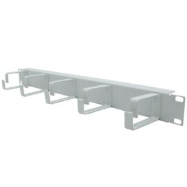 Органайзер горизонтальный 19", 1U, 5 колец, глубина 60мм, серый, SIBRACK K-1002