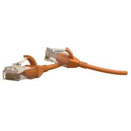 Патч-корд 4 пары, 2хRJ45, 5м, Кат.6, UTP, оранжевый, LSZH, Hyperline PC-LPT-UTP-RJ45-RJ45-C6-5M-LSZH-OR