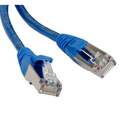 Патч-корд 4 пары, 2хRJ45, 3м, Кат.6, FTP, синий, LSZH, Hyperline PC-LPM-STP-RJ45-RJ45-C6-3M-LSZH-BL