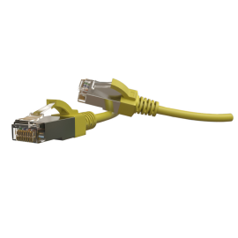 Патч-корд 4 пары, 2хRJ45, 3м, Кат.6, S/FTP, желтый, LSZH, Hyperline PC-LPT-SFTP-RJ45-RJ45-C6-3M-LSZH-YL