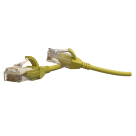 Патч-корд 4 пары, 2хRJ45, 3м, Кат.6, UTP, желтый, LSZH, Hyperline PC-LPT-UTP-RJ45-RJ45-C6-3M-LSZH-YL