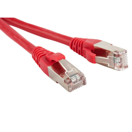 Патч-корд 4 пары, 2хRJ45, 2м, Кат.6, FTP, красный, LSZH, Hyperline PC-LPM-STP-RJ45-RJ45-C6-2M-LSZH-RD