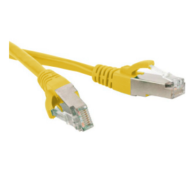 Патч-корд 4 пары, 2хRJ45, 8м, Кат.5e, SF/UTP, желтый, LSZH, Hyperline PC-LPM-SFTP-RJ45-RJ45-C5e-8M-LSZH-YL