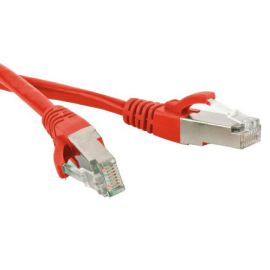 Патч-корд 4 пары, 2хRJ45, 8м, Кат.5e, SF/UTP, красный, LSZH, Hyperline PC-LPM-SFTP-RJ45-RJ45-C5e-8M-LSZH-RD