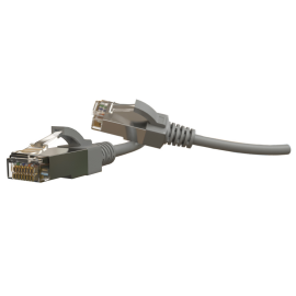 Патч-корд 4 пары, 2хRJ45, 2м, Кат.6, S/FTP, серый, LSZH, Hyperline PC-LPT-SFTP-RJ45-RJ45-C6-2M-LSZH-GY