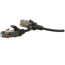 Патч-корд 4 пары, 2хRJ45, 3м, Кат.6, S/FTP, черный, LSZH, Hyperline PC-LPT-SFTP-RJ45-RJ45-C6-3M-LSZH-BK