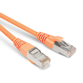 Патч-корд 4 пары, 2хRJ45, 5м, Кат.5e, FTP, оранжевый, LSZH, Hyperline PC-LPM-STP-RJ45-RJ45-C5e-5M-LSZH-OR