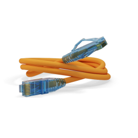 Патч-корд 4 пары, 2хRJ45, 2м, Кат.6, UTP, оранжевый, LSZH, Hyperline PC-LPM-UTP-RJ45-RJ45-C6-2M-LSZH-OR