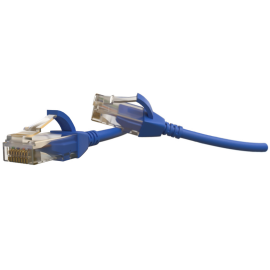 Патч-корд 4 пары, 2хRJ45, 1м, Кат.6, UTP, синий, LSZH, Hyperline PC-LPT-UTP-RJ45-RJ45-C6-1M-LSZH-BL