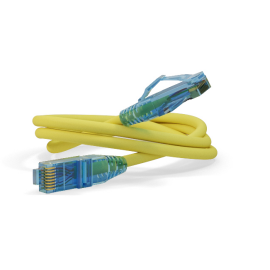 Патч-корд 4 пары, 2хRJ45, 1,5м, Кат.6, UTP, желтый, LSZH, Hyperline PC-LPM-UTP-RJ45-RJ45-C6-1.5M-LSZH-YL