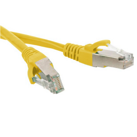Патч-корд 4 пары, 2хRJ45, 5м, Кат.5e, SF/UTP, желтый, LSZH, Hyperline PC-LPM-SFTP-RJ45-RJ45-C5e-5M-LSZH-YL