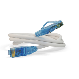 Патч-корд 4 пары, 2хRJ45, 1м, Кат.6, UTP, белый, LSZH, Hyperline PC-LPM-UTP-RJ45-RJ45-C6-1M-LSZH-WH