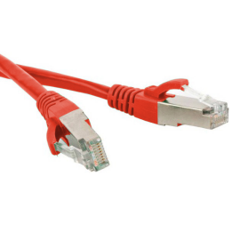 Патч-корд 4 пары, 2хRJ45, 5м, Кат.5e, SF/UTP, красный, LSZH, Hyperline PC-LPM-SFTP-RJ45-RJ45-C5e-5M-LSZH-RD