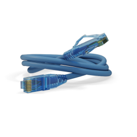 Патч-корд 4 пары, 2хRJ45, 15м, Кат.6, UTP, синий, LSZH, Hyperline PC-LPM-UTP-RJ45-RJ45-C6-15M-LSZH-BL
