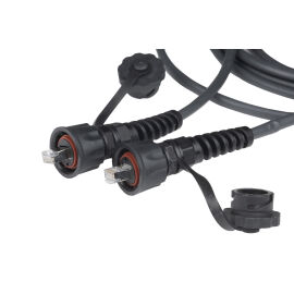 Патч-корд 4 пары, 2хRJ45, 5м, Кат.5е, FTP,черный, PVC, Hyperline PC-IE-LPM-STP-RJ45-RJ45-C5e-5M-BK