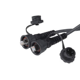 Патч-корд 4 пары, 2хRJ45, 3м, Кат.5е, FTP, черный, PVC, Hyperline PC-IE-LPM-STP-RJ45-RJ45-C5e-3M-BK