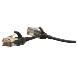 Патч-корд 4 пары, 2хRJ45, 1м, Кат.6, UTP, черный, LSZH, Hyperline PC-LPT-UTP-RJ45-RJ45-C6-1M-LSZH-BK