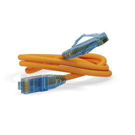 Патч-корд 4 пары, 2хRJ45, 0,5м, Кат.6, UTP, оранжевый, LSZH, Hyperline PC-LPM-UTP-RJ45-RJ45-C6-0.5M-LSZH-OR