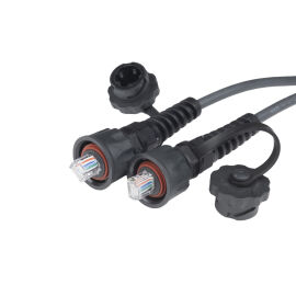 Патч-корд 4 пары, 2хRJ45, 5м, Кат.5е, UTP, черный, PVC, Hyperline PC-IE-LPM-UTP-RJ45-RJ45-C5e-5M-BK