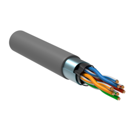 Кабель FTP 4 пары, Кат.5e, внутр., 0,52мм, LSZH, серый, 305м, РФ/Т, ITK LC1-C5E04-321-T-P-R