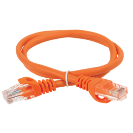 Патч-корд 4 пары, 2хRJ45, 0,5м, Кат.6, UTP, оранжевый, LSZH, ITK PC07-C6UL-05M