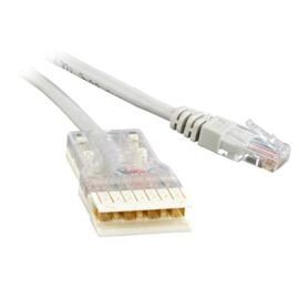 Патч-корд 4 пары, 110 тип-RJ45, 2м, Кат.5е, серый, LSZH, Hyperline PC-110-RJ45-4P-C5e-2M-LSZH-GY