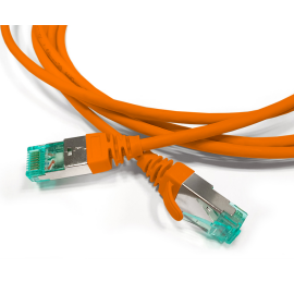 Патч-корд 4 пары, 2хRJ45, 1м, Кат.6a, S/FTP, оранжевый, LSZH, Hyperline PC-LPT-SFTP-RJ45-RJ45-C6a-1M-LSZH-OR