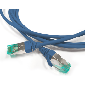 Патч-корд 4 пары, 2хRJ45, 1,5м, Кат.6a, S/FTP, синий, LSZH, Hyperline PC-LPT-SFTP-RJ45-RJ45-C6a-1.5M-LSZH-BL
