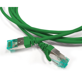 Патч-корд 4 пары, 2хRJ45, 2м, Кат.6a, S/FTP, зеленый, LSZH, Hyperline PC-LPT-SFTP-RJ45-RJ45-C6a-2M-LSZH-GN