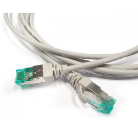 Патч-корд 4 пары, 2хRJ45, 1м, Кат.6a, S/FTP, серый, LSZH, Hyperline PC-LPT-SFTP-RJ45-RJ45-C6a-1M-LSZH-GY