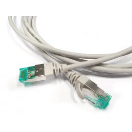 Патч-корд 4 пары, 2хRJ45, 2м, Кат.6a, S/FTP, серый, LSZH, Hyperline PC-LPT-SFTP-RJ45-RJ45-C6a-2M-LSZH-GY