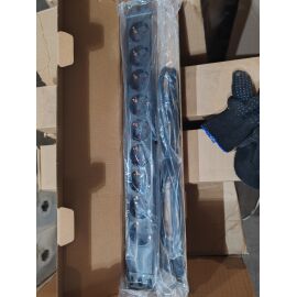Блок розеток 19", 1U, 9 гнезд, 16A, с выкл.,кабель 2м, черный